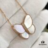 VCA Large Butterfly Necklace, Exquisitely Crafted with Mother-of-Pearl and Hand-Set Diamonds