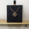 Medium Four-Leaf Clover Necklace Collection - Diamond-Paved Top-Quality Sterling Silver 18K Gold Plated