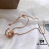 Classic Bestseller Bvlgari B.Zero1 Series Rose Gold and White Ceramic Necklace