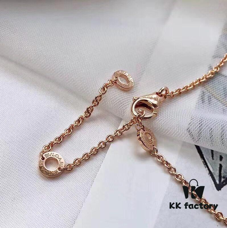 Classic Bestseller Bvlgari B.Zero1 Series Rose Gold and White Ceramic Necklace