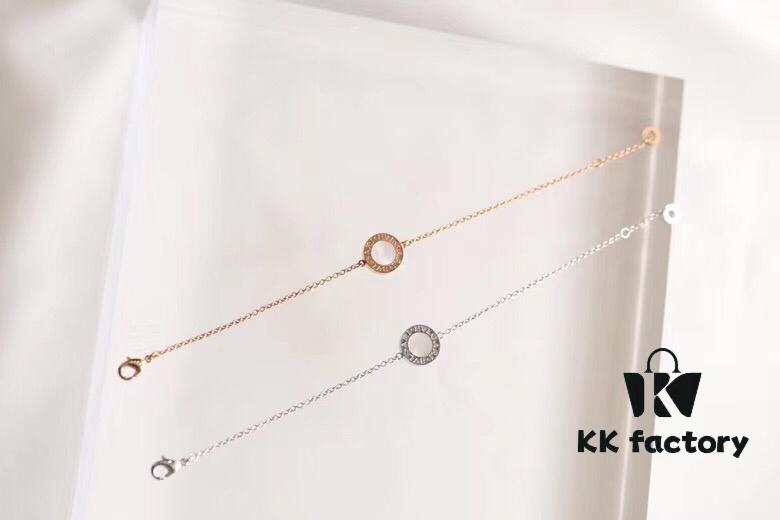 Bvlgari Single Round Bracelet (White + Black)