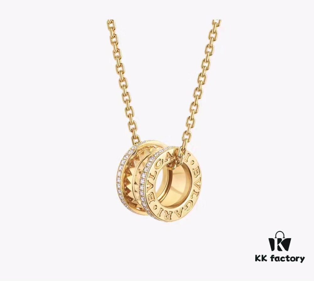 Bvlgari New B.ZERO1 ROCK Series Diamond-Edge Necklace