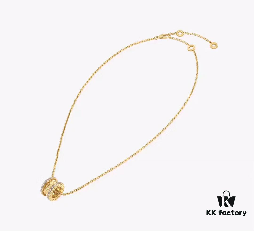 Bvlgari New B.ZERO1 ROCK Series Diamond-Edge Necklace