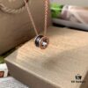Bvlgari B.ZERO1 Series Necklace in Rose Gold with Black Ceramic Spiral Pendant