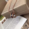 Bvlgari B.ZERO1 Series Necklace in Rose Gold with Black Ceramic Spiral Pendant