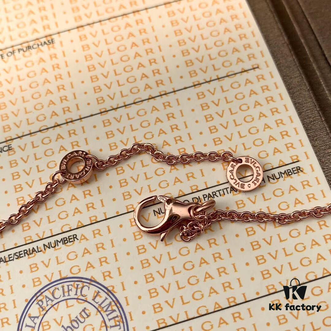 Bvlgari B.ZERO1 Series Necklace in Rose Gold with Black Ceramic Spiral Pendant