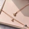 BVLGARI Diva Series Fan-shaped Set, Necklace, Bracelet, Earrings - High-end Custom Jewelry with 18K Rose Gold/White Gold Plating, Cubic Zirconia, 925 Silver Ear Pins