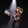 BV* Bvlgari Spring Ring – A Masterpiece of Design, the Go-To Choice for Celebrities, Influencers, and Trendsetters, Ideal as a Couple's Ring
