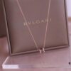 BVLGARI Brown Ceramic Necklace Mini with Latest V Gold Material
