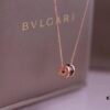 BVLGARI Brown Ceramic Necklace Mini with Latest V Gold Material