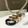 Bvlgari Couple's Single Diamond Pure Silver Ring