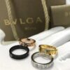Bvlgari Couple's Single Diamond Pure Silver Ring