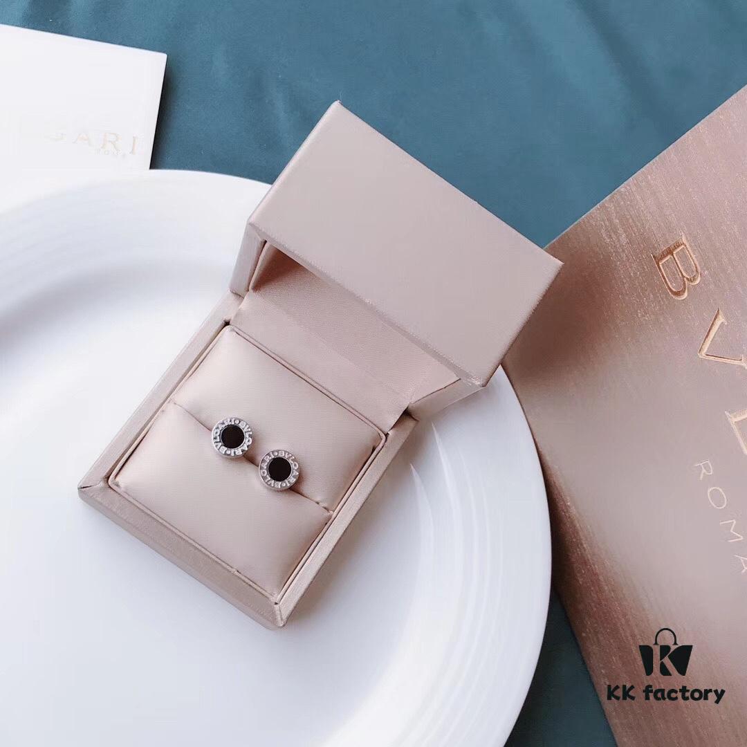 Bvlgari Flat Disc Stud Earrings