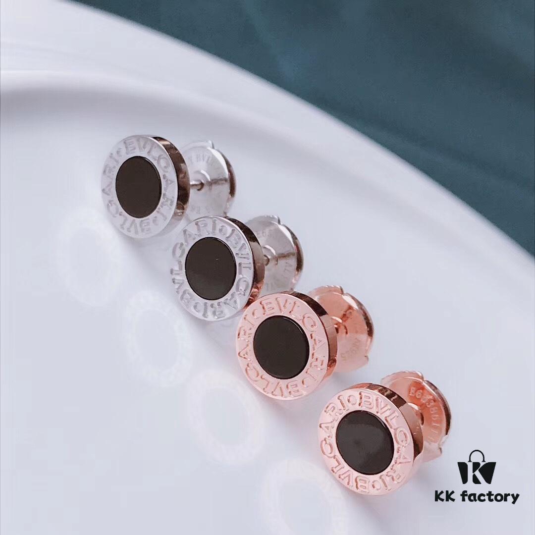 Bvlgari Flat Disc Stud Earrings