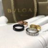 Bvlgari Couple's Single Diamond Pure Silver Ring