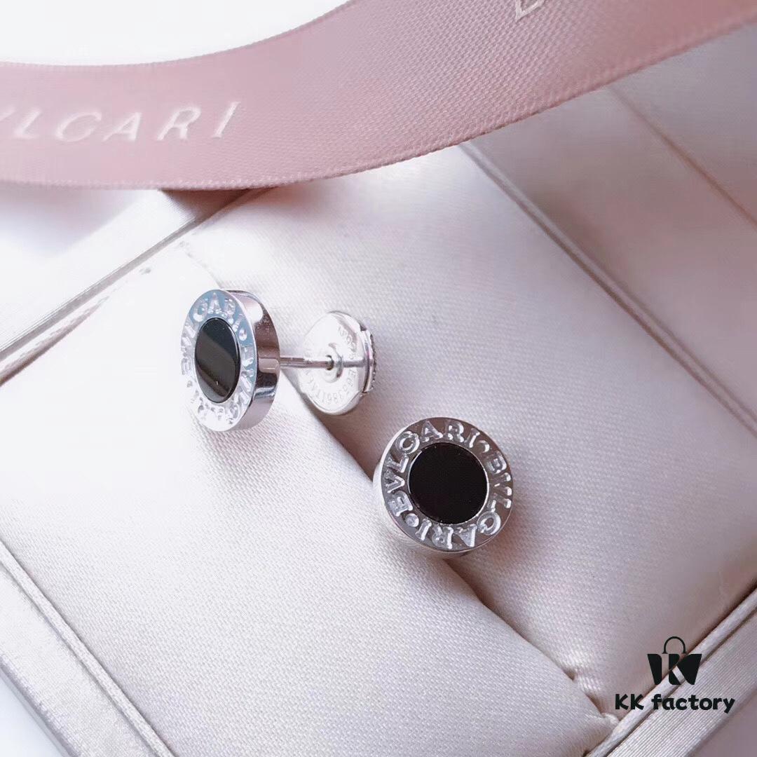 Bvlgari Flat Disc Stud Earrings