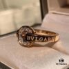 Bvlgari's Most Popular Lucky Coin Ring, Also Known as 'Fortune Rotation', Ideal as Wedding Bands, Elegant and Brightening to the Hands, Featuring Brilliant Diamonds with a Glowing Effect, Rose Gold Version is the Bestseller with Exceptional Symbolism