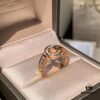 Bvlgari's Most Popular Lucky Coin Ring, Also Known as 'Fortune Rotation', Ideal as Wedding Bands, Elegant and Brightening to the Hands, Featuring Brilliant Diamonds with a Glowing Effect, Rose Gold Version is the Bestseller with Exceptional Symbolism
