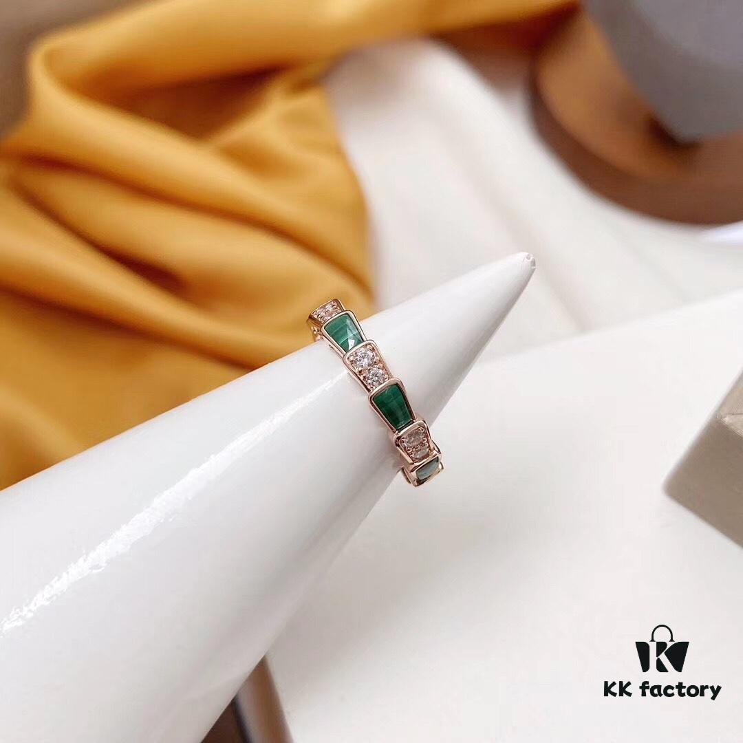 SEIKO Original Development (Narrow Version) BVLGARI Serpenti Viper Series 18K Rose Gold Thin Ring