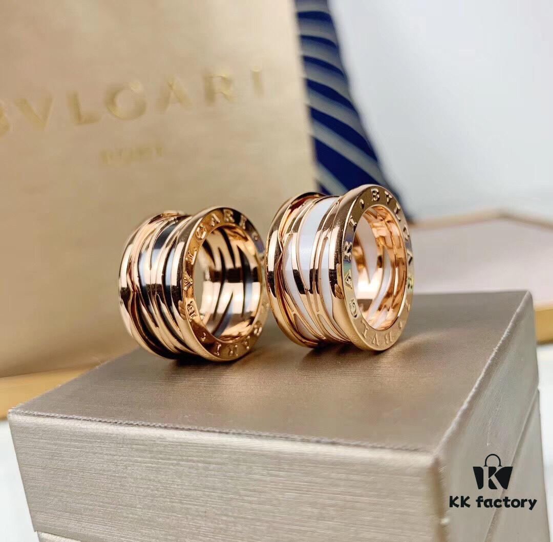 BVLGARI B.ZERO1 Openwork Ceramic Ring