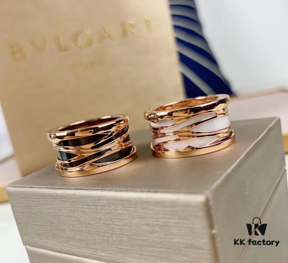 BVLGARI B.ZERO1 Openwork Ceramic Ring