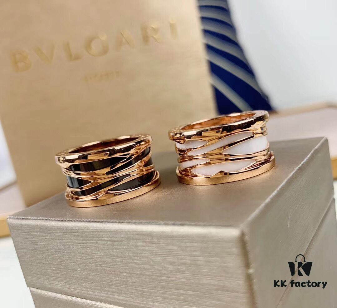 BVLGARI B.ZERO1 Openwork Ceramic Ring