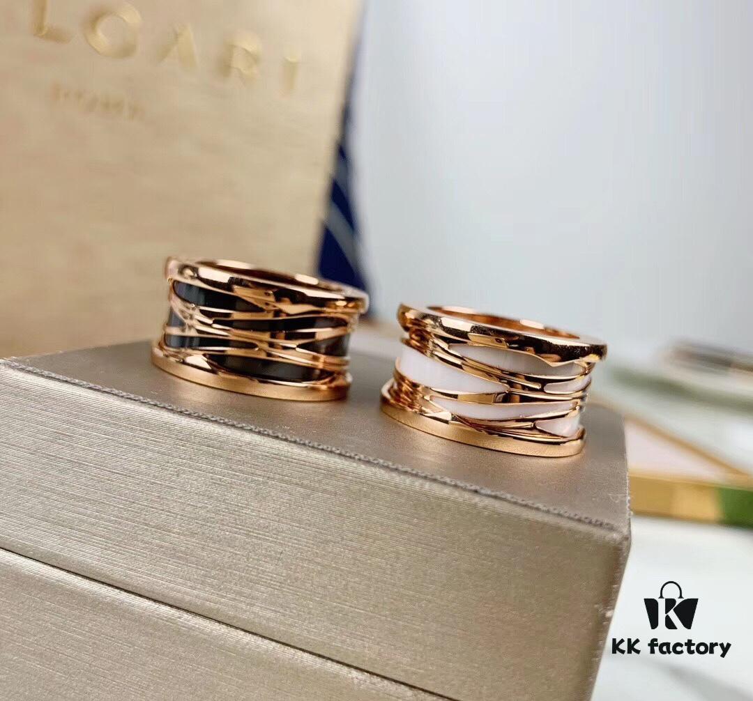 BVLGARI B.ZERO1 Openwork Ceramic Ring