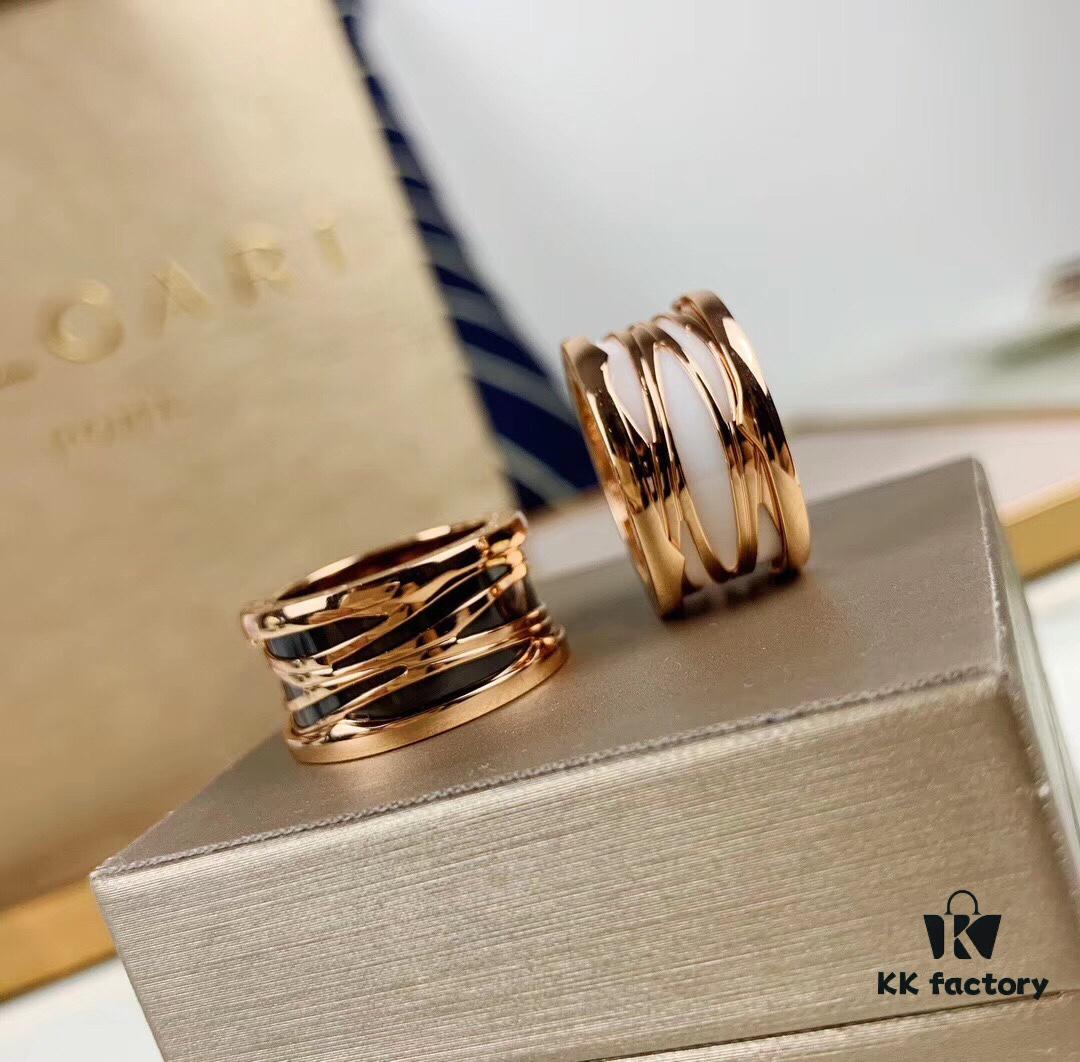 BVLGARI B.ZERO1 Openwork Ceramic Ring