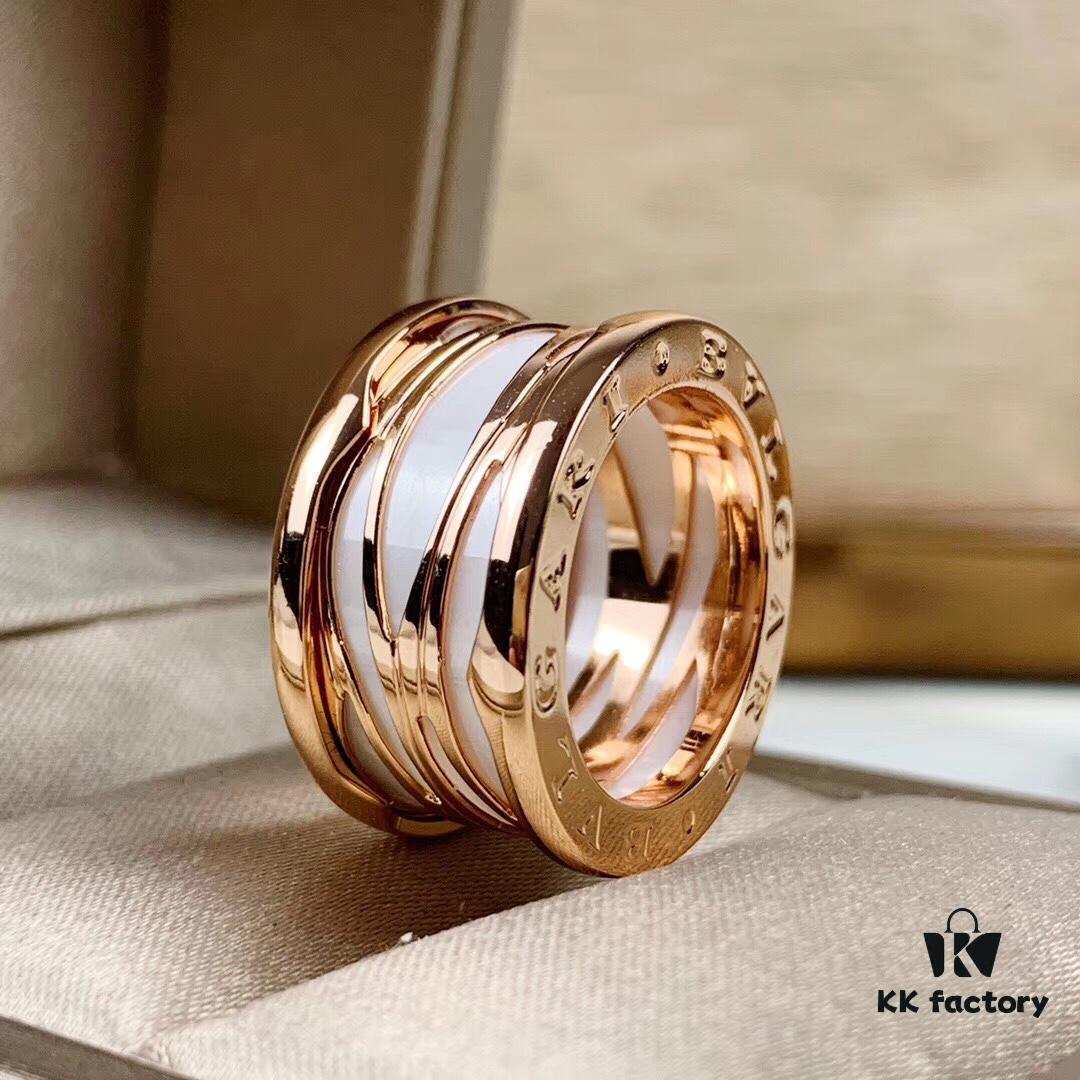 BVLGARI B.ZERO1 Openwork Ceramic Ring