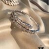 Bulgari Serpenti Viper Full Diamond Snake Bone Bracelet, Crafted in S925 Silver