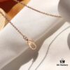 S925 Silver Plated with K-Gold Bulgari Christmas Bestseller Bvlgari DIVAS DREAM Series Mother-of-Pearl Fan Pendant Necklace