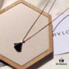 S925 Silver Plated with K-Gold [Bulgari Christmas Bestseller] Bvlgari Divas' Dream Series Mother-of-Pearl Fan Pendant Necklace