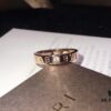 BVLGARI Bulgari Classic Logo Single Diamond Ring with Imported High-Carbon Diamond, 18K Gold Plated Premium Alloy, Available in Rose Gold and White Gold