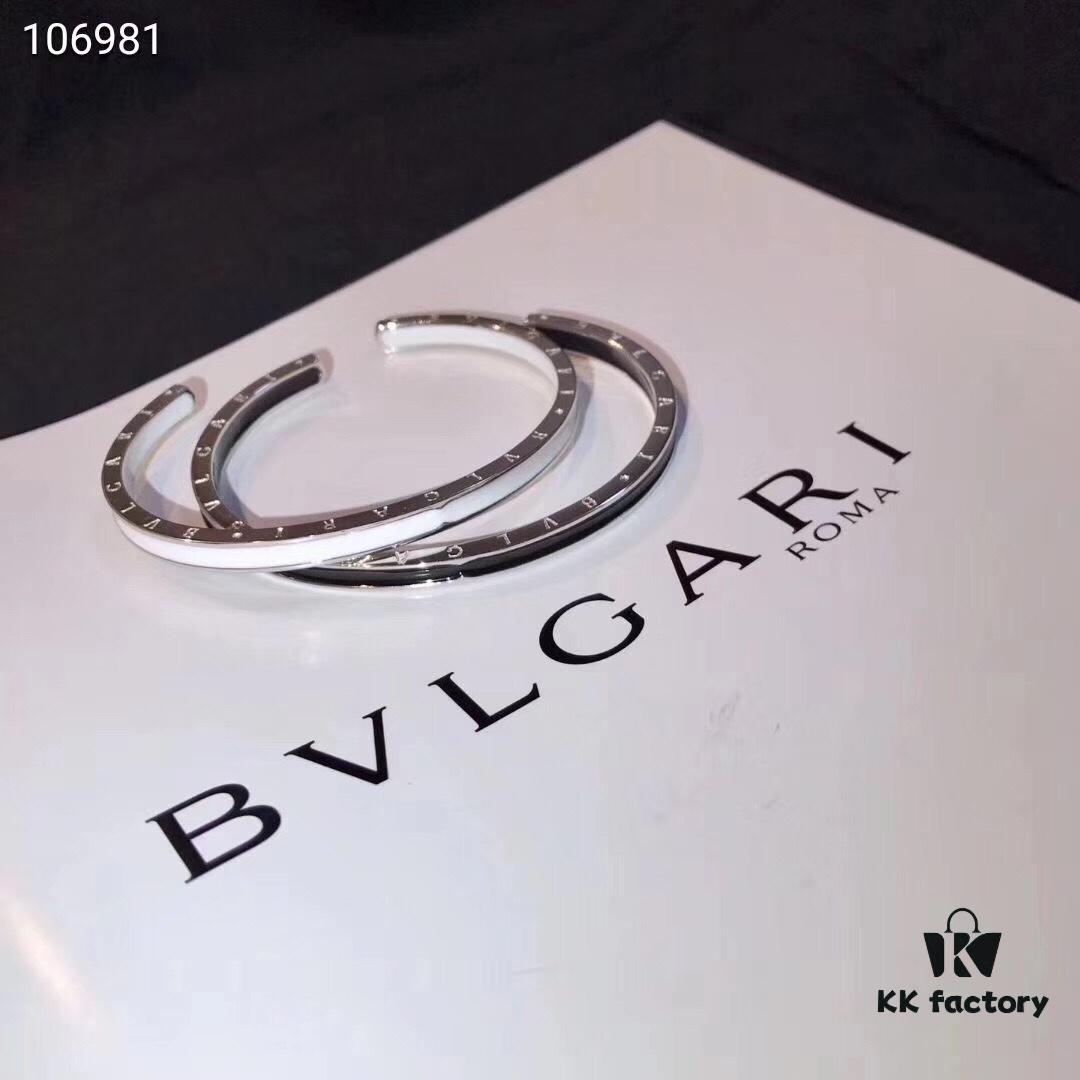 Bvlgari Classic C-Shaped Open Letter Bracelet, Luxury Elegant and Sophisticated Design, High-End Top Quality, CNC Polished Plating, Thick Gold Construction, Adjustable Unisex Style, Hypoallergenic and Fade-Resistant, Black and White Stylish Dual Colors, Fashionable Couple Bracelet