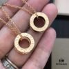 BVLGARI B.zero Design Legend Series Diamond-Set Black Ceramic Rose Gold Necklace