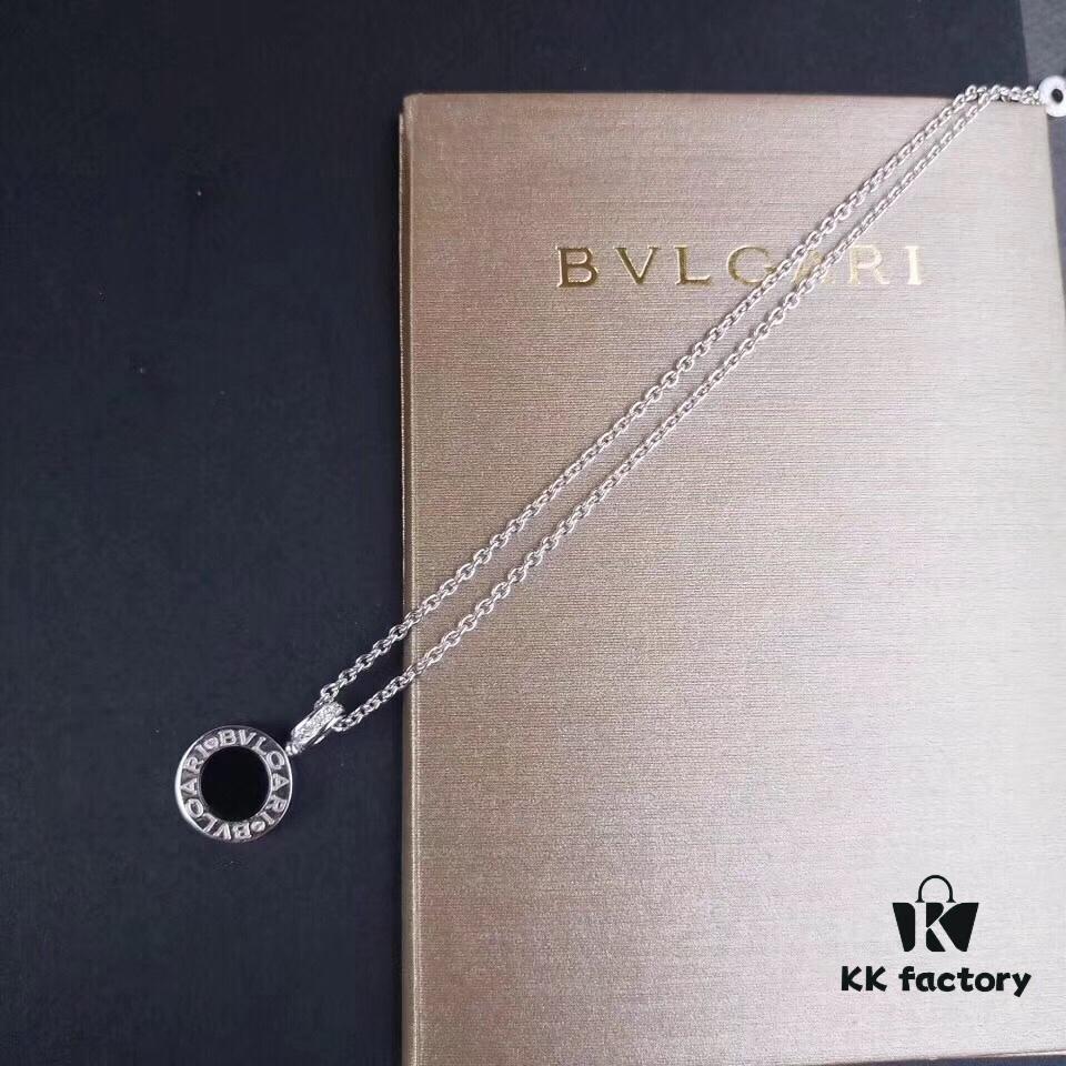 BVLGARI Bulgari Classic Reversible Black and White Ceramic Necklace with Mother-of-Pearl and Onyx