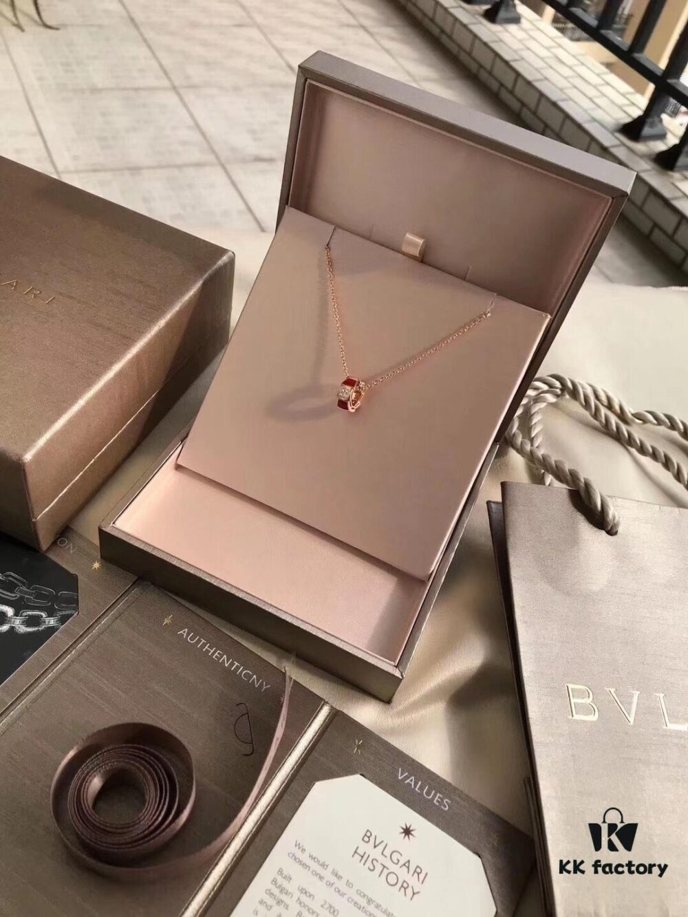 Bvlgari Serpenti Series Snake Bone Necklace with Red Carnelian and Diamonds