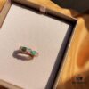 Bvlgari Serpenti Series Turquoise Snake Ring Minimalist Understated Luxury Meaningful Wedding Band Series Premium S925 Sterling Silver with Thick Gold Plating