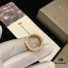 BVLGARI Bulgari Classic Letter Full Diamond Ring, Highest Quality Version, Cabinet Custom-Made 1:1, Available in Rose Gold and White Gold