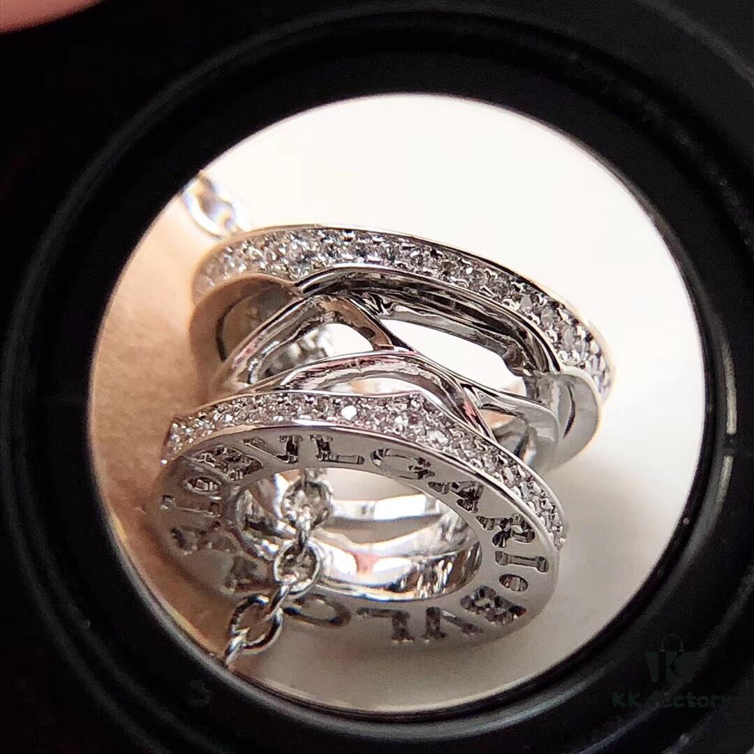 Bvlgari B.zero1 White Gold Openwork Spring Necklace in Rose Gold 2018 New Arrival