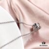 New Arrival! Bvlgari B.zero Design Legend Series Diamond-Paved Spiral Rose Gold and White Gold Necklace