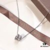 Bvlgari B.zero1 White Gold Openwork Spring Necklace in Rose Gold 2018 New Arrival