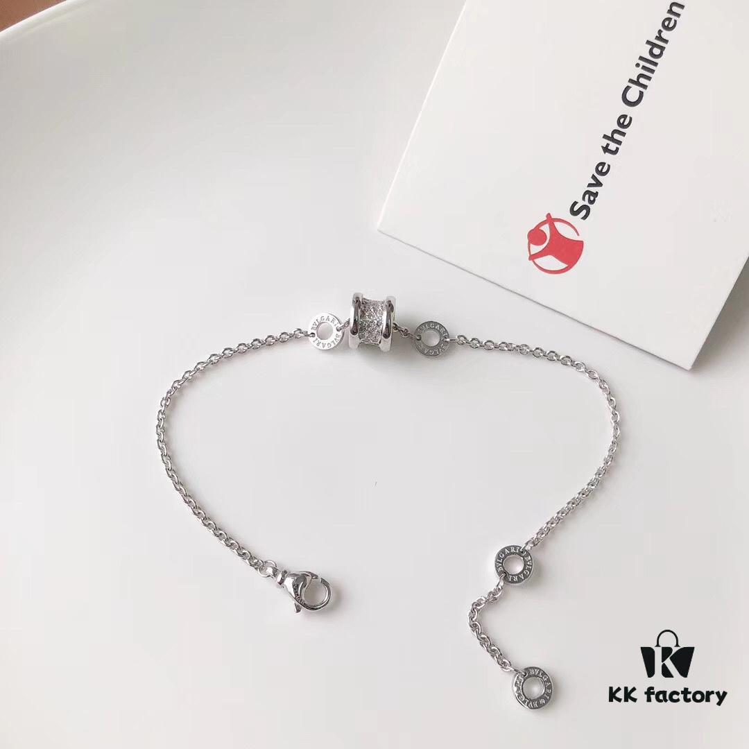 BVLGARI Rose Gold-Tone Serpenti Full Diamond Bracelet