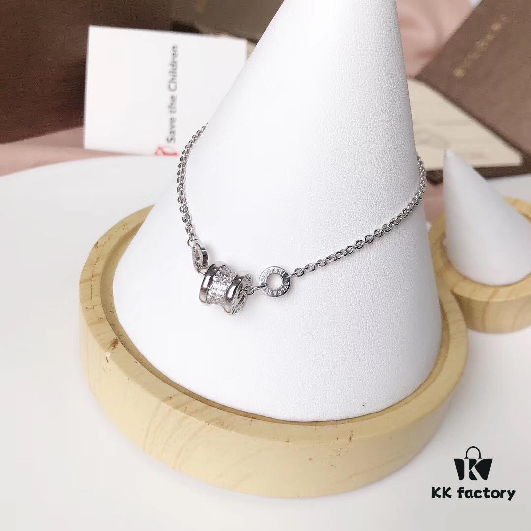 BVLGARI Rose Gold-Tone Serpenti Full Diamond Bracelet