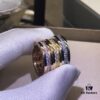 BVLGARI Bulgari Classic Letter Full Diamond Ring, Highest Quality Version, Cabinet-Level Customization, Available in Rose Gold, White Gold, and Yellow Gold