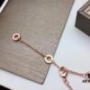 Bvlgari Double Ring Necklace ✈️ New Arrival CNC Craftsmanship White Diamond Double Ring Gemstone Necklace Summer Fresh Collection Latest Bestseller Comparable to Authentic Version