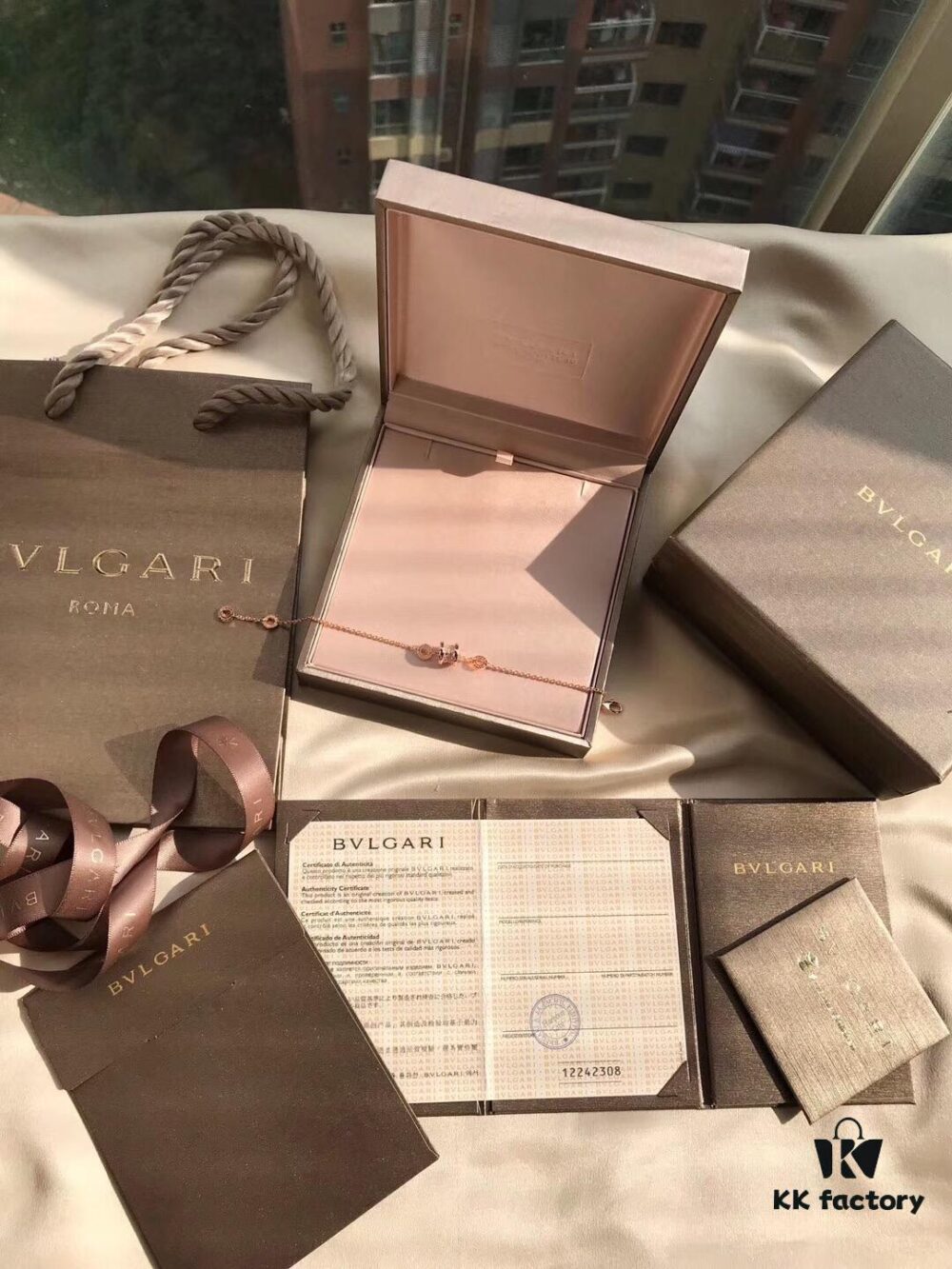 Bvlgari Bulgari Full Diamond Serpenti Bracelet Small Size, Sparkling S925 Sterling Silver with Heavy 18K Gold Plating