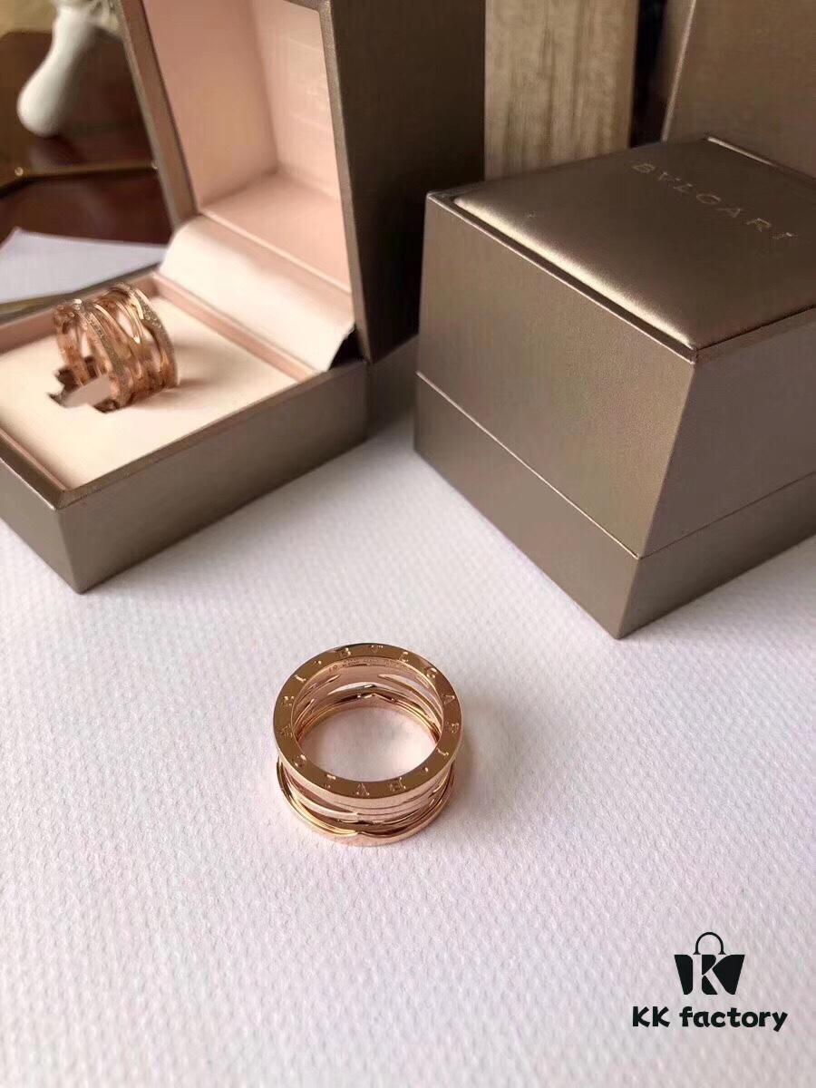 Bvlgari New Spring Ring, 18K Rose Gold Openwork Design