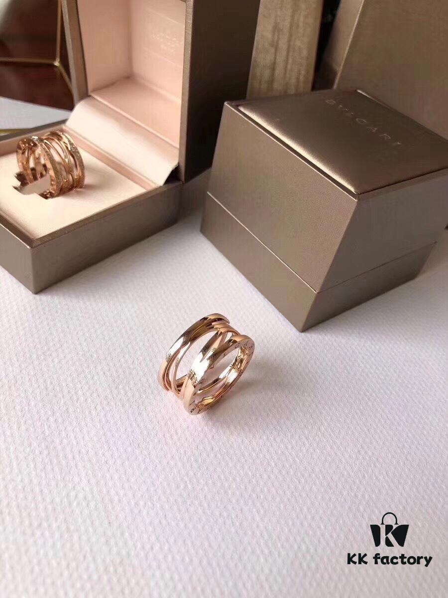 Bvlgari New Spring Ring, 18K Rose Gold Openwork Design