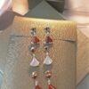 BVLGARI DIVA White Mother-of-Pearl and Red Carnelian Earrings (Diamond-Free Version)